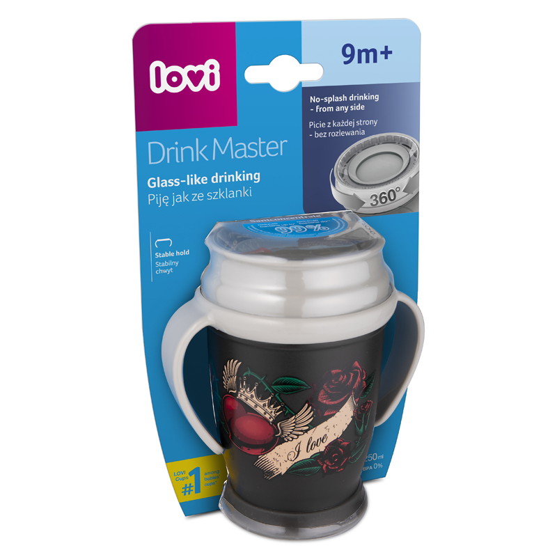 LOVI bögre 360 I love 250 ml 9m+ termék 2. képe